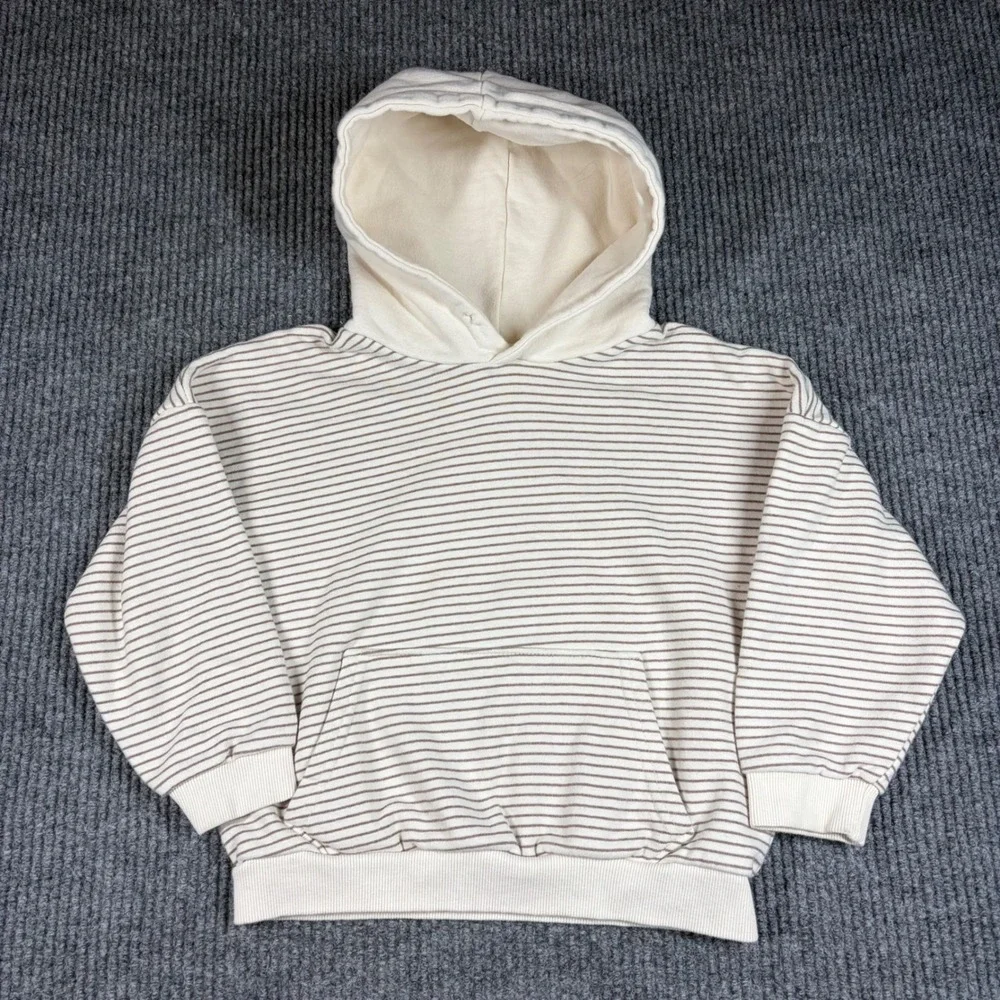 Daily Bebe Kids Striped Hoodie and‎ Joggers Set Cream Brown XL